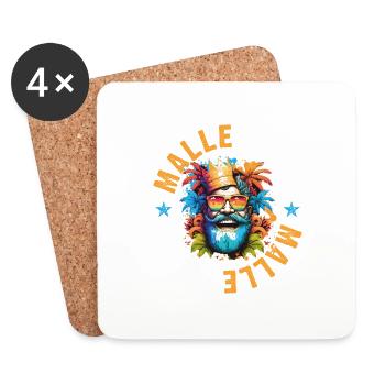 Malle 2023 Tourisme Roi Majorque - Dessous de verre (lot de 4) - blanc - Devant