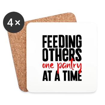 Feeding Others One Pantry At A Time - Coasters (set of 4) - white - Front