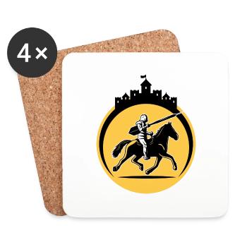 the Dart Rider - Coasters (set of 4) - white - Front