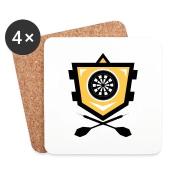 Dart Wappen Schild - Untersetzer (4er-Set) - Weiß - Vorne