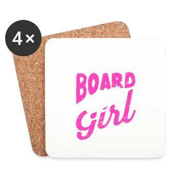 Wakeboard Fille Wakeboard Vintage Funny Wake - Dessous de verre (lot de 4) - blanc - Devant