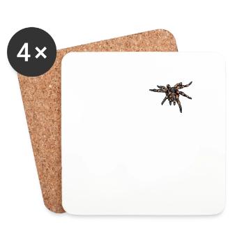 Vogelspinne I Tarantula Terrarium Motiv für - Untersetzer (4er-Set) - Weiß - Vorne
