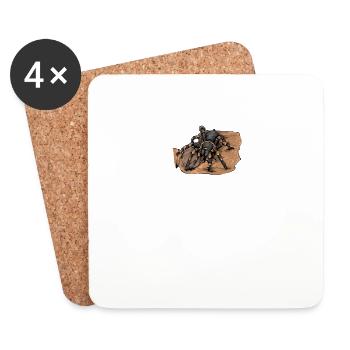 Vogelspinne I Tarantula Terrarium Motiv für - Untersetzer (4er-Set) - Weiß - Vorne