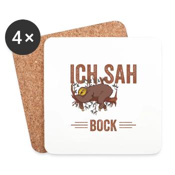 Ich Sah und hatte direkt keinen Bock - Untersetzer (4er-Set) - Weiß - Vorne