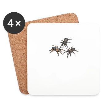 Vogelspinne I Tarantula Terrarium Motiv für - Untersetzer (4er-Set) - Weiß - Vorne