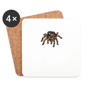 Vogelspinne I Tarantula Terrarium Motiv für - Untersetzer (4er-Set) - Weiß - Vorne