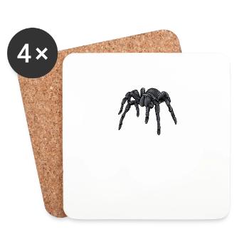 Vogelspinne I Tarantula Terrarium Motiv für - Untersetzer (4er-Set) - Weiß - Vorne