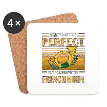 JAGTHORN BUT I CAN BLOW THE FRENCH HORN - Untersetzer (4er-Set) - Weiß - Vorne