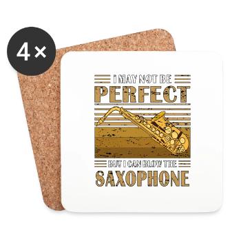 SAXOPHON BUT I CAN BLOW THE SAXOPHONE - Untersetzer (4er-Set) - Weiß - Vorne