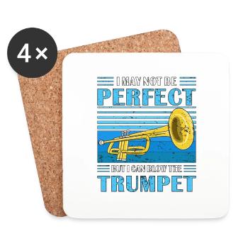 TROMPETE BUT I CAN BLOW THE TRUMPET - Untersetzer (4er-Set) - Weiß - Vorne