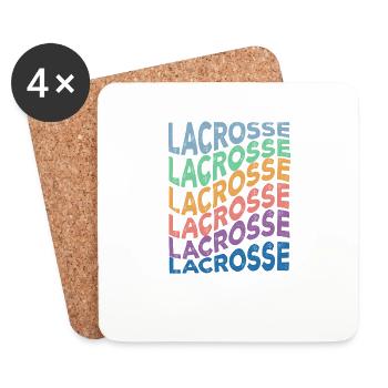 Lacrosse Sport Sportart Ball I Geschenk - Untersetzer (4er-Set) - Weiß - Vorne