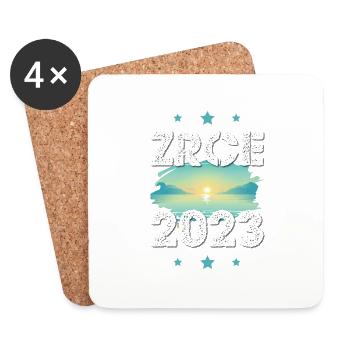 Zrce 2023 - Dessous de verre (lot de 4) - blanc - Devant