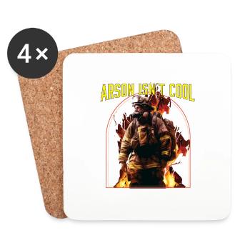 Arson Isnt Cool Firefighter Firefighting Fireman - Untersetzer (4er-Set) - Weiß - Vorne