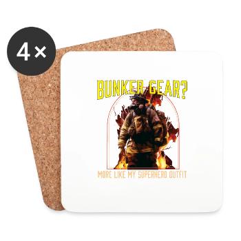 Équipement de bunker? Plus comme ma tenue de super-héros - Dessous de verre (lot de 4) - blanc - Devant