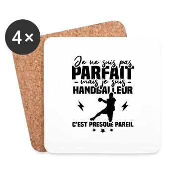 Pas parfait mais handballeur - Dessous de verre (lot de 4) - blanc - Devant