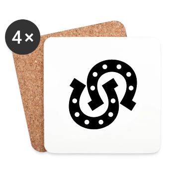 Horseshoe - Coasters (set of 4) - white - Front