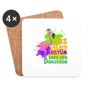 Das Ist Mein Kostüm Ende Der Diskussion - Untersetzer (4er-Set) - Weiß - Vorne