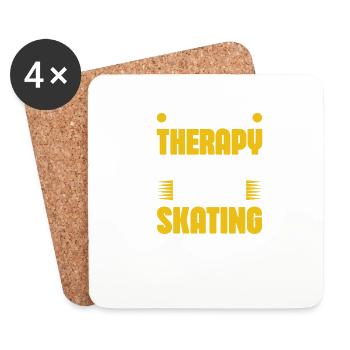 skate therapie - Untersetzer (4er-Set) - Weiß - Vorne