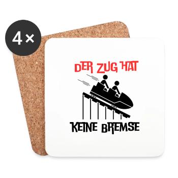 Der Zug hat keine Bremse Mallorca 2023 Party Malle - Untersetzer (4er-Set) - Weiß - Vorne