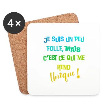 le design qu'il vous faut mesdames pour briller - Dessous de verre (lot de 4) - blanc - Devant