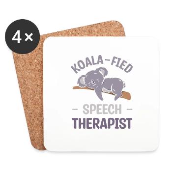 Koala-Fied Logopäde Pathologe SLP - Untersetzer (4er-Set) - Weiß - Vorne