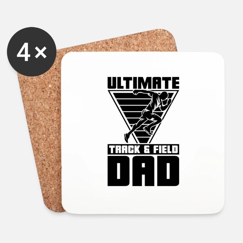 Ultimate Track & Field Dad Triathlon Sprinter - Untersetzer (4er-Set) - Weiß