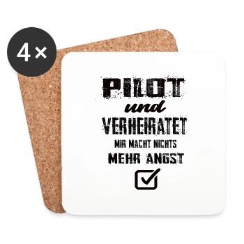 Pilot - Untersetzer (4er-Set) - Weiß - Vorne