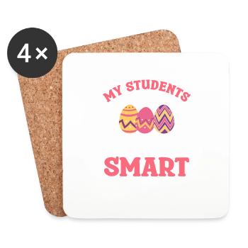 Mes élèves sont des œufs Tremely Smart Teacher - Dessous de verre (lot de 4) - blanc - Devant