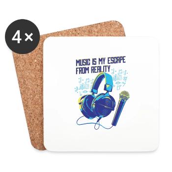 Singer Band Singing Hobby Singer Singing Musicians - Coasters (set of 4) - white - Front