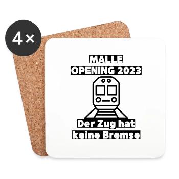 Mallorca 2023 Party Hit Malle - Feiern, Bier, Spaß - Untersetzer (4er-Set) - Weiß - Vorne