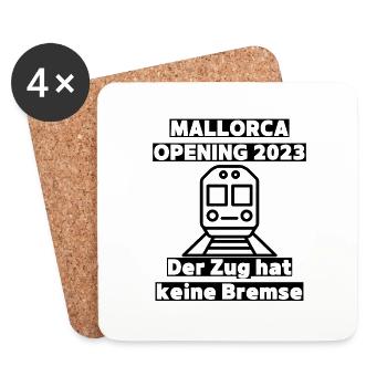 Mallorca 2023 Party Hit Malle - Feiern, Bier, Spaß - Untersetzer (4er-Set) - Weiß - Vorne