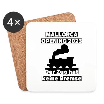 Mallorca 2023 Party Hit Malle - Feiern, Bier, Spaß - Untersetzer (4er-Set) - Weiß - Vorne