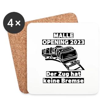 Mallorca 2023 Party Hit Malle - Feiern, Bier, Spaß - Untersetzer (4er-Set) - Weiß - Vorne