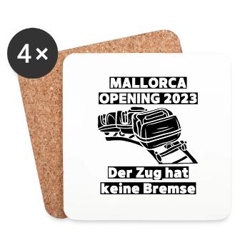 Mallorca 2023 Party Hit Malle - Feiern, Bier, Spaß - Untersetzer (4er-Set) - Weiß - Vorne
