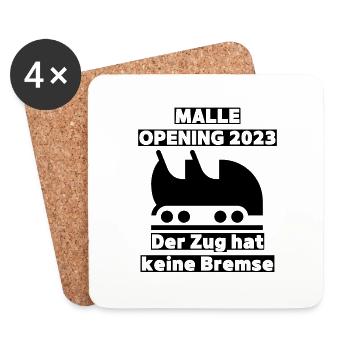 Mallorca 2023 Party Hit Malle - Feiern, Bier, Spaß - Untersetzer (4er-Set) - Weiß - Vorne