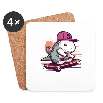 Skate legend - Coasters (set of 4) - white - Front
