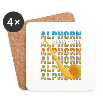 ALPHORN - Untersetzer (4er-Set) - Weiß - Vorne