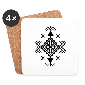 AMAZIGH SYMBOL BERBER Z IMAZIGHEN KABYL JUWEL - Untersetzer (4er-Set) - Weiß - Vorne