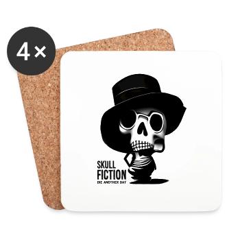 Skull Fiction Totenkopf Schädel - Coasters (set of 4) - white - Front