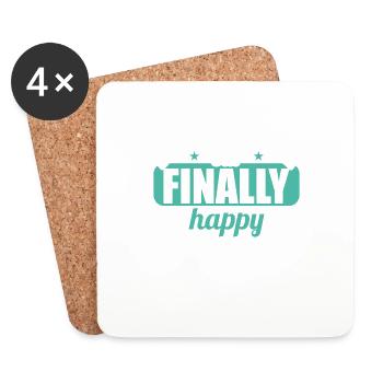 Divorcé et fauché mais finalement heureux divorce - Dessous de verre (lot de 4) - blanc - Devant