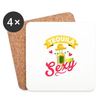Tequila Makes Me Sexy Party Cinco De Mayo - Untersetzer (4er-Set) - Weiß - Vorne