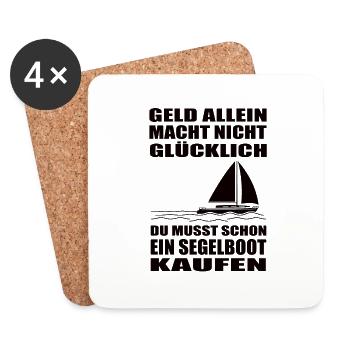 Segelboot - Untersetzer (4er-Set) - Weiß - Vorne