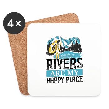 River Rafting - Coasters (set of 4) - white - Front