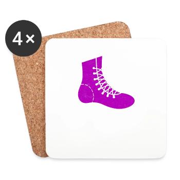 Avoir un patineur de jour de glace patiner - Dessous de verre (lot de 4) - blanc - Devant