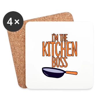 I'm The Kitchen Boss 2 - Coasters (set of 4) - white - Front