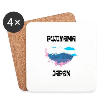FUJIYAMAJapon - Untersetzer (4er-Set) - Weiß - Vorne