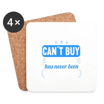 Who says you Cant Buy Happiness has Never Divorced - Untersetzer (4er-Set) - Weiß - Vorne