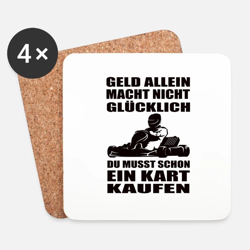 Kart - Untersetzer (4er-Set) - Weiß