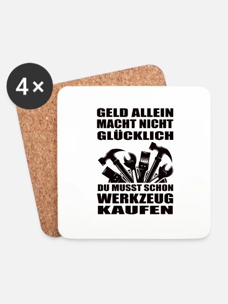 Handwerker - Untersetzer (4er-Set) - Weiß