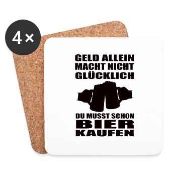Bier - Untersetzer (4er-Set) - Weiß - Vorne